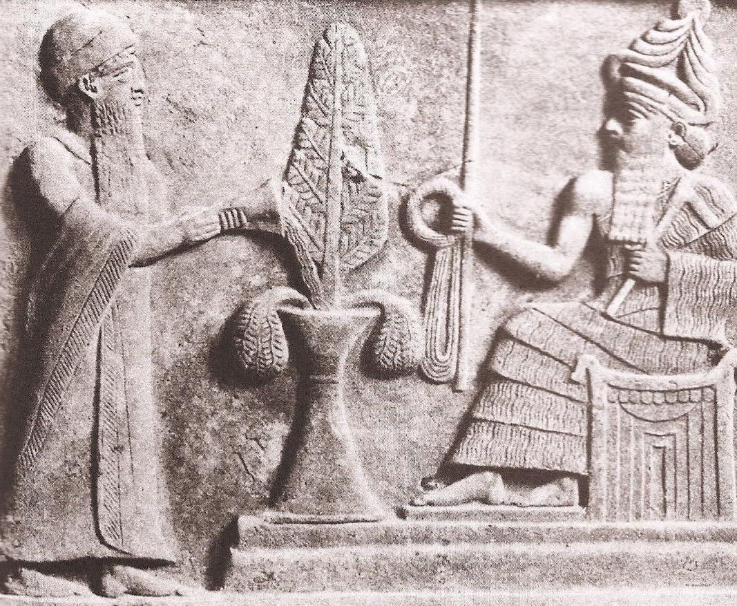 Enlil , God the great throne, sitting on the throne.